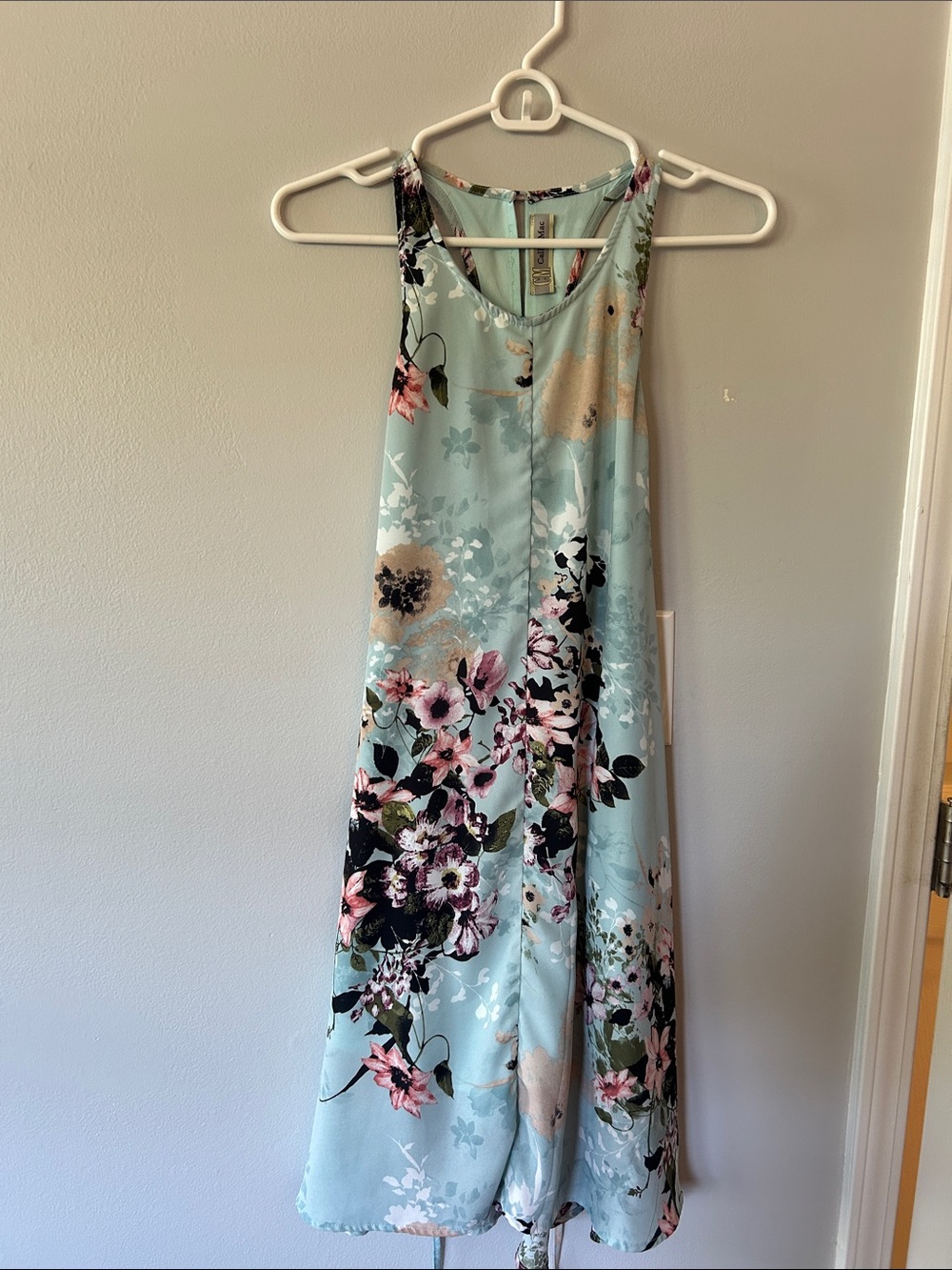 Floral Mint Sleeveless Maxi Dress